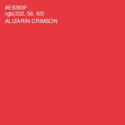 #E8383F - Alizarin Crimson Color Image